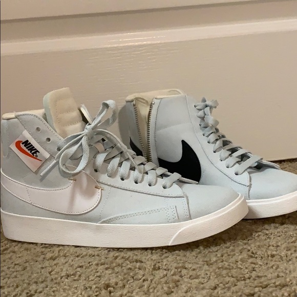 nike blazer light blue